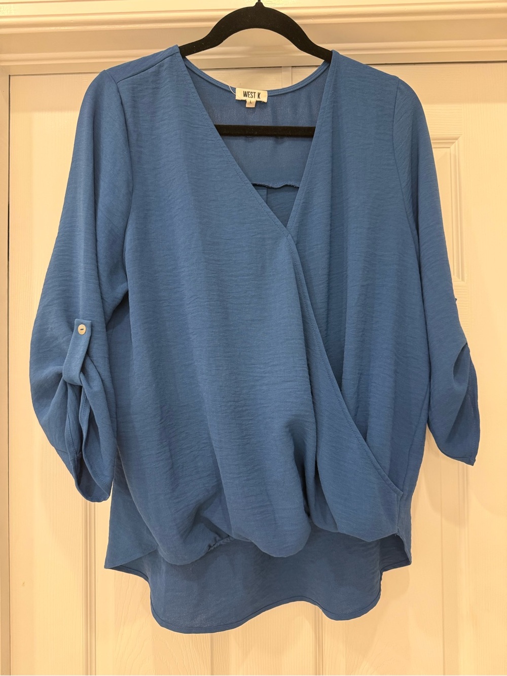 Stitch Fix Blue Surplice Blouse